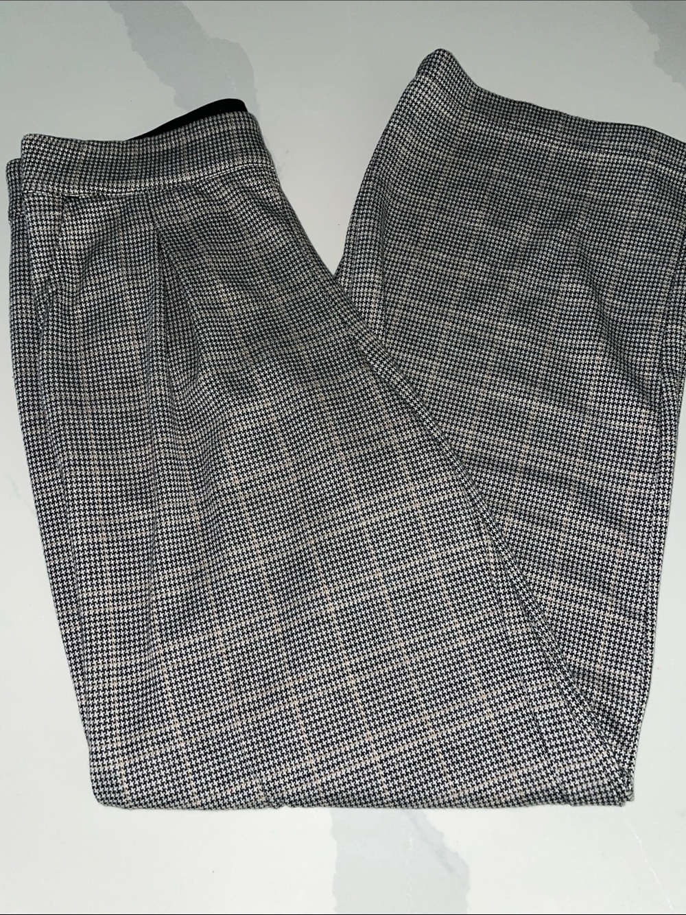 Max Studio Plaid Houndstooth pleated women’s slacks M Fall Trending
